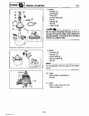 Yamaha Marine Outboards Factory Service / Repair/ Workshop Manual T9.9T F9.9T, Page 121