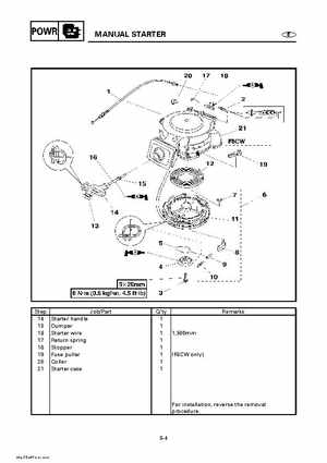 Yamaha Outboard Motors Factory Service Manual F6 and F8, Page 188