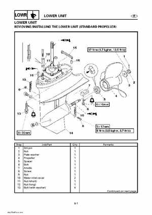 Yamaha Outboard Motors Factory Service Manual F6 and F8, Page 310