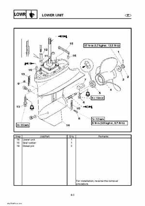 Yamaha Outboard Motors Factory Service Manual F6 and F8, Page 312