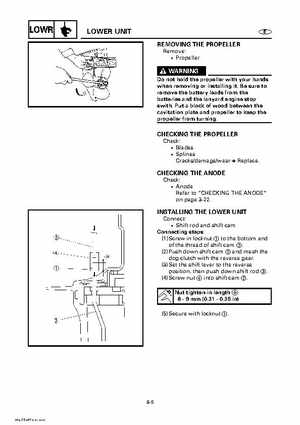 Yamaha Outboard Motors Factory Service Manual F6 and F8, Page 318