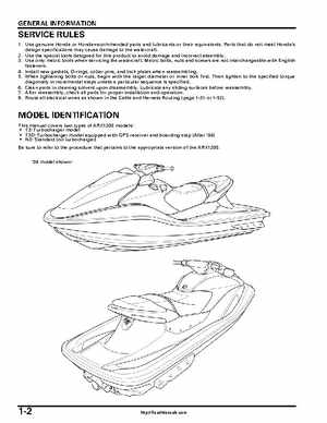 2004-2007 Honda Aquatrax ARX1200N3/T3/T3D Factory Service Manual, Page 5