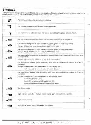 2008 Honda Aquatrax ARX1500T3/T3D factory service manual, Page 3