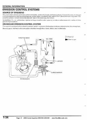 2008 Honda Aquatrax ARX1500T3/T3D factory service manual, Page 37