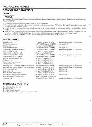 2008 Honda Aquatrax ARX1500T3/T3D factory service manual, Page 58