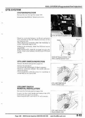 2008 Honda Aquatrax ARX1500T3/T3D factory service manual, Page 229