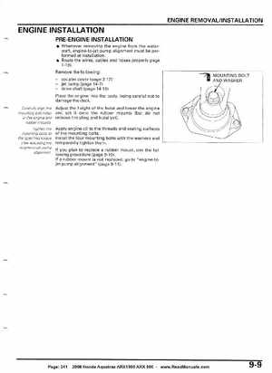 2008 Honda Aquatrax ARX1500T3/T3D factory service manual, Page 241