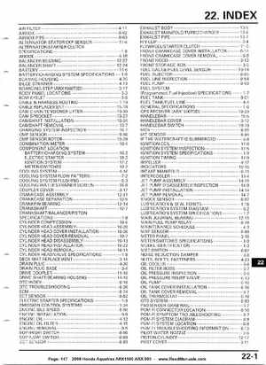 2008 Honda Aquatrax ARX1500T3/T3D factory service manual, Page 447