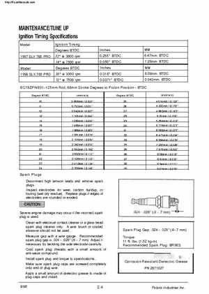1997-1998 Polaris SLX-Pro 785 Service Manual Supplement, Page 10