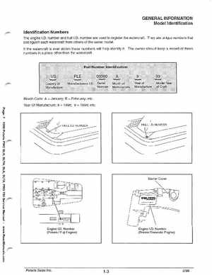 1999 Polaris SLH, SLTH, SLX, SLTX, PRO785 Factory Service Manual, Page 7