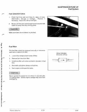 1999 Polaris SLH, SLTH, SLX, SLTX, PRO785 Factory Service Manual, Page 48
