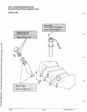 1999 Polaris SLH, SLTH, SLX, SLTX, PRO785 Factory Service Manual, Page 79