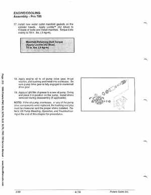 1999 Polaris SLH, SLTH, SLX, SLTX, PRO785 Factory Service Manual, Page 213