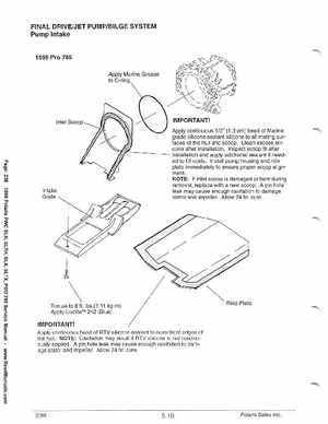 1999 Polaris SLH, SLTH, SLX, SLTX, PRO785 Factory Service Manual, Page 238