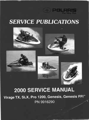 2000 Polaris Virage TX, SLX, Pro 1200, Genesis, Genesis FFI Personal Watercraft Service Manual, Page 1