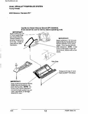 2000 Polaris Virage TX, SLX, Pro 1200, Genesis, Genesis FFI Personal Watercraft Service Manual, Page 174
