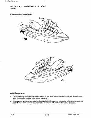 2000 Polaris Virage TX, SLX, Pro 1200, Genesis, Genesis FFI Personal Watercraft Service Manual, Page 213