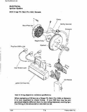 2000 Polaris Virage TX, SLX, Pro 1200, Genesis, Genesis FFI Personal Watercraft Service Manual, Page 225