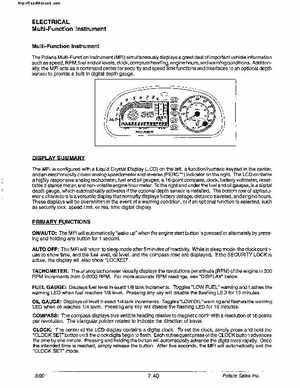 2000 Polaris Virage TX, SLX, Pro 1200, Genesis, Genesis FFI Personal Watercraft Service Manual, Page 261