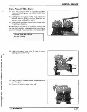 2001 Polaris SLH, Virage PWC Factory Service Manual, Page 103