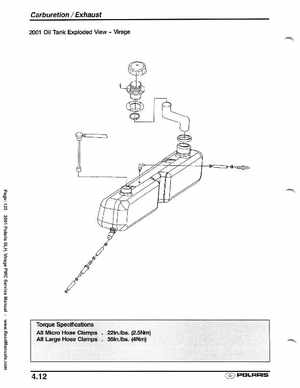 2001 Polaris SLH, Virage PWC Factory Service Manual, Page 125