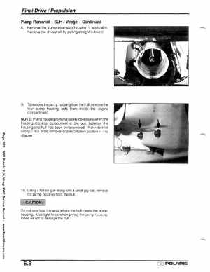 2001 Polaris SLH, Virage PWC Factory Service Manual, Page 170