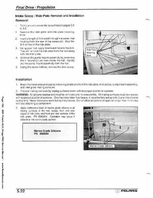 2001 Polaris SLH, Virage PWC Factory Service Manual, Page 184