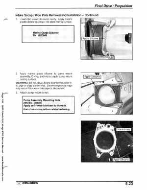 2001 Polaris SLH, Virage PWC Factory Service Manual, Page 185