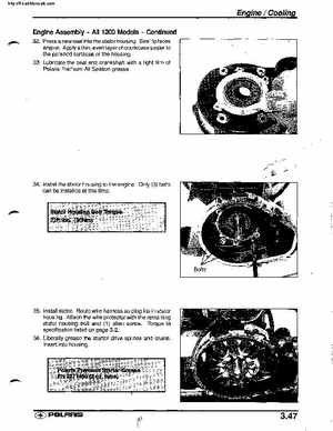 2001 Polaris SLX, PRO 1200, Virage TX, Genesis, Virage TXi, Genesis i Personal Watercraft Service Manual, Page 124