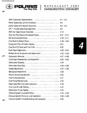 2001 Polaris SLX, PRO 1200, Virage TX, Genesis, Virage TXi, Genesis i Personal Watercraft Service Manual, Page 134
