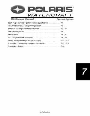 2003 Polaris MSX 140 Personal Watercraft Service Manual, Page 162