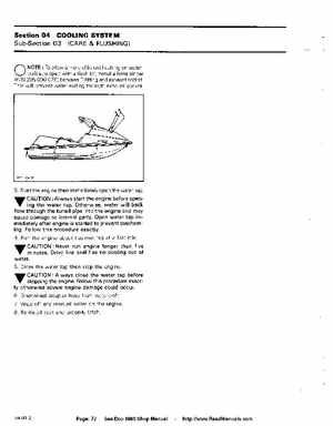 Bombardier SeaDoo 1990 factory shop manual, Page 72