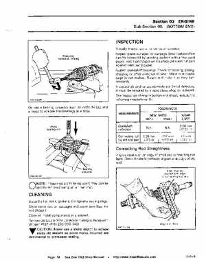 Bombardier SeaDoo 1992 factory shop manual, Page 74