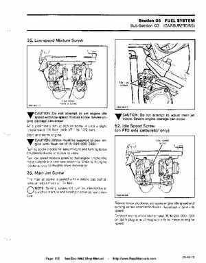 Bombardier SeaDoo 1992 factory shop manual, Page 119