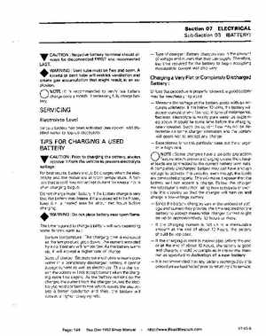 Bombardier SeaDoo 1992 factory shop manual, Page 140