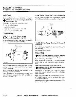 Bombardier SeaDoo 1992 factory shop manual, Page 145