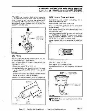 Bombardier SeaDoo 1992 factory shop manual, Page 181