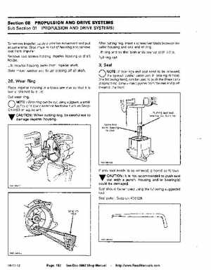 Bombardier SeaDoo 1992 factory shop manual, Page 182
