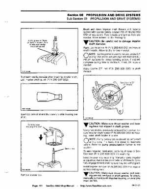 Bombardier SeaDoo 1992 factory shop manual, Page 191