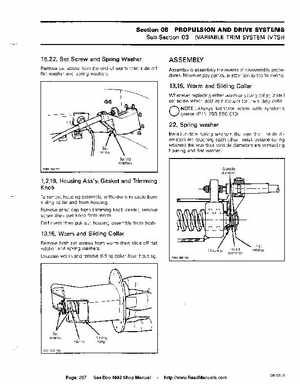 Bombardier SeaDoo 1992 factory shop manual, Page 207