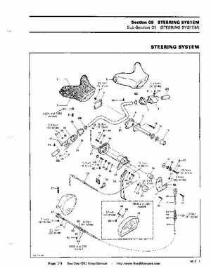 Bombardier SeaDoo 1992 factory shop manual, Page 211