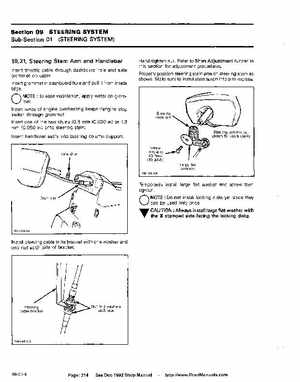 Bombardier SeaDoo 1992 factory shop manual, Page 214