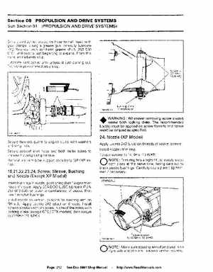 Bombardier SeaDoo 1994 factory shop manual, Page 212