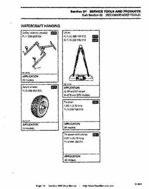 Bombardier SeaDoo 1995 factory shop manual, Page 18