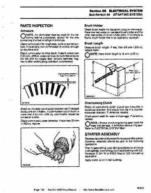 Bombardier SeaDoo 1995 factory shop manual, Page 142