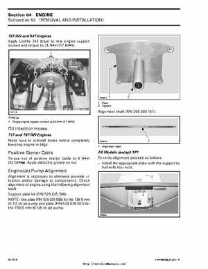 Bombardier SeaDoo 2000 factory shop manual volume 1, Page 70