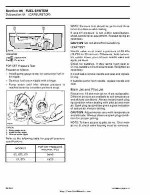 Bombardier SeaDoo 2000 factory shop manual volume 1, Page 200