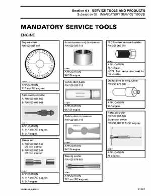 Bombardier SeaDoo 2001 factory shop manual, Page 22