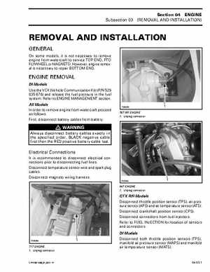 Bombardier SeaDoo 2001 factory shop manual, Page 77