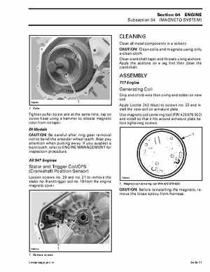 Bombardier SeaDoo 2001 factory shop manual, Page 97